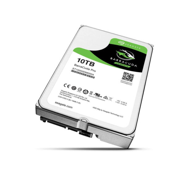 Gros plan sur le disque dur HDD 3.5″ 10 To reconditionné.