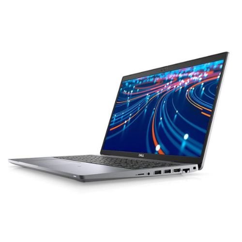 Dell Latitude 5520 ouvert, affichant un écran Full HD avec un design élégant.