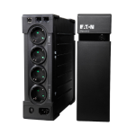 Vue avant de l’onduleur Eaton Ellipse ECO 800 USB FR avec ses prises et ports USB.