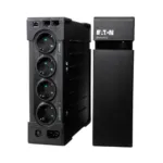 Vue avant de l’onduleur Eaton Ellipse ECO 800 USB FR avec ses prises et ports USB.