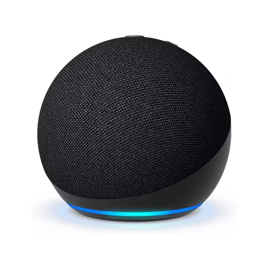 Vue rapprochée de l’enceinte connectée Echo Dot (Nouvelle génération) avec Alexa.