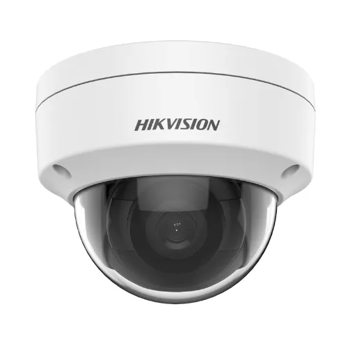 Vue rapprochée de la caméra HIKVISION DS-2CD1123G0E-I (2.8MM) avec son boîtier robuste.