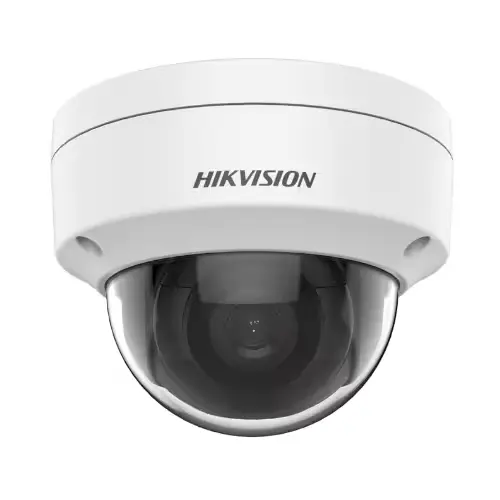 Vue rapprochée de la caméra HIKVISION DS-2CD1123G0E-I (2.8MM) avec son boîtier robuste.