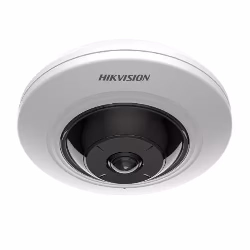 Caméra IP HIKVISION DS-2CD2955G0-ISU vue de face avec objectif fisheye.
