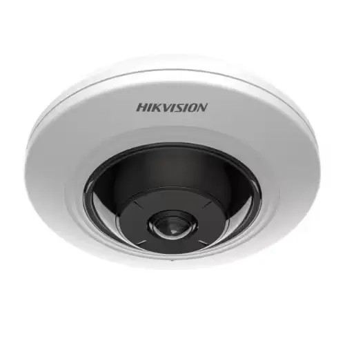 Caméra IP HIKVISION DS-2CD2955G0-ISU vue de face avec objectif fisheye.