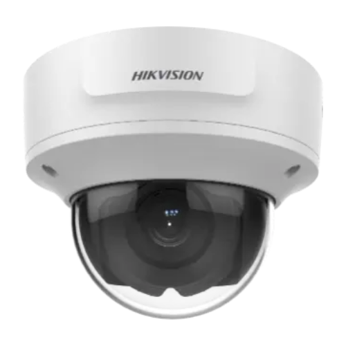 Caméra HIKVISION DS-2CD3751G0-IZS installée à l'extérieur, sur un mur extérieur sous la pluie.