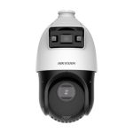 Vue de la caméra HIKVISION DS-2SE4C425MWG-E(14F0) installée en extérieur