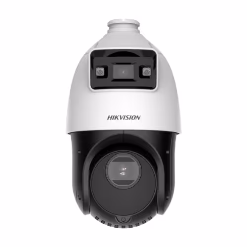 Vue de la caméra HIKVISION DS-2SE4C425MWG-E(14F0) installée en extérieur