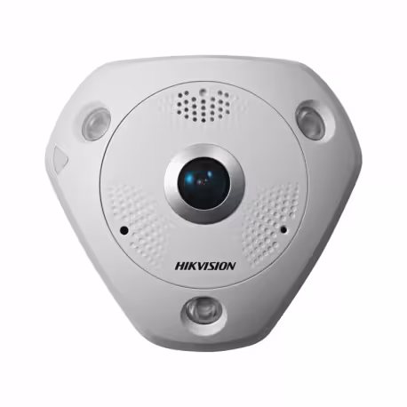 Vue panoramique de la caméra HIKVISION DS-2CD63C5G0-IVS avec une résolution 12 MP et technologie infrarouge.