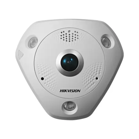 HIKVISION DS-2CD63C5G0-IVS PANORAMIQUE FISHEYE IP EXTÉRIEURE 12 MP 3072 X 2048 PIXELS PLAFOND Vue panoramique de la caméra HIKVISION DS-2CD63C5G0-IVS avec une résolution 12 MP et technologie infrarouge.