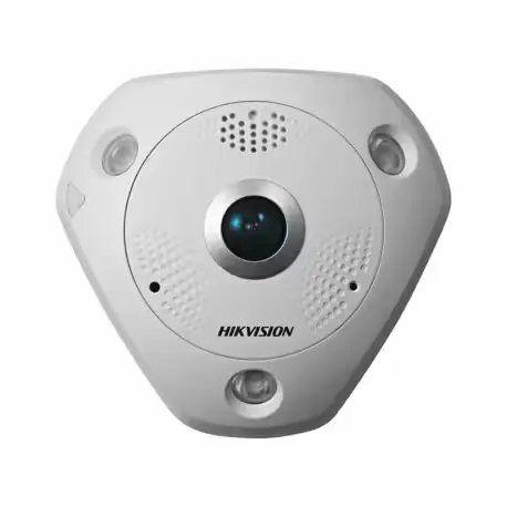 Vue panoramique de la caméra HIKVISION DS-2CD63C5G0-IVS avec une résolution 12 MP et technologie infrarouge.