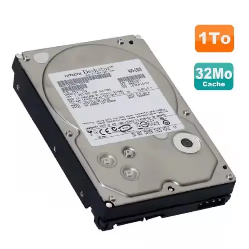 Disque dur Hitachi 3.5″ 1 To reconditionné, vue de face.