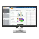 Écran HP EliteDisplay E232 23 pouces, Full HD, reconditionné, avec pied réglable.