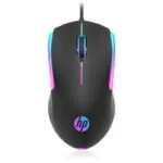 HP Souris Filaire M160, design ergonomique avec prise USB.
