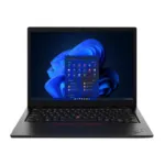 Lenovo ThinkPad L14 Gen 2 ouvert, affichant un écran lumineux de 14 pouces