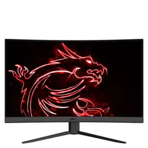 MSI Ecran Optix G32C4, écran incurvé 31,5″ Full HD noir, vue de face.