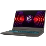 Laptop MSI THIN 15 B12UC ouvert, affichant son écran Full HD