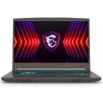Ordinateur portable MSI THIN 15 ultra-fin posé sur un bureau moderne