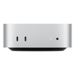 Vue de face du Mac mini M4, design minimaliste et élégant.