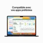 Gros plan sur l’écran Liquid Retina du MacBook Air M2, affichant des couleurs vibrantes et une clarté exceptionnelle.
