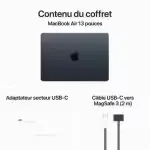 MacBook Air M3 2024 fermé, montrant sa finesse et sa légèreté.