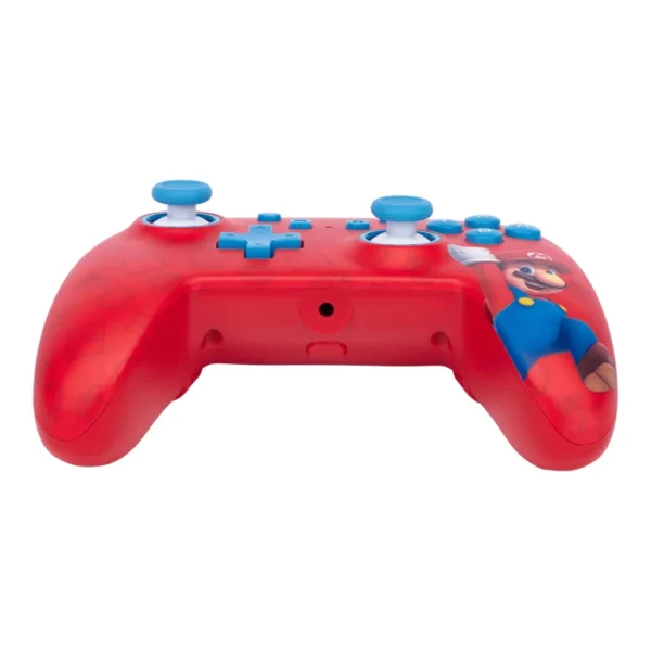 Vue rapprochée des boutons programmables de la manette Nintendo Switch Super Mario.