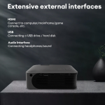 Connexions HDMI et USB du projecteur DELI VS6002
