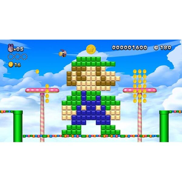 Mode multijoueur coopératif de Super Mario Bros U Deluxe sur Nintendo Switch.