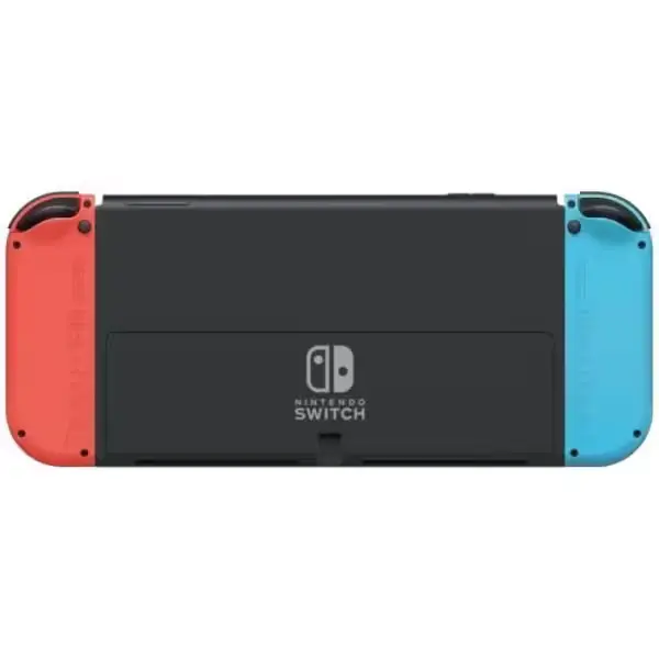 Joy-Con bleu et rouge détachés de la console en mode sur table.