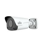 Vue avant de la caméra IP Uniview 4MP UV-IPC2124LB-SF28-A, mini bullet blanc.