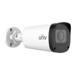 Caméra IP UNIVIEW 5MP avec vision nocturne et boîtier résistant aux intempéries.