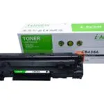 Toner HP CB436A noir, compatible avec plusieurs modèles d'imprimantes HP.