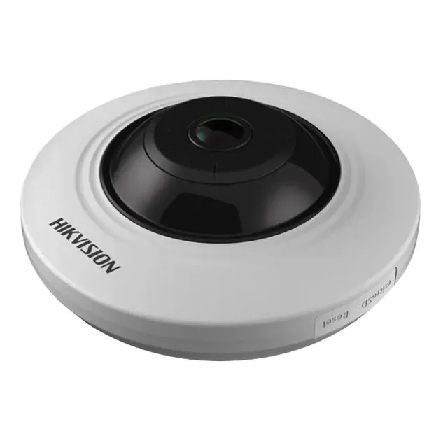HIKVISION CAMERA IP 5M DS-2CD2955FWD-IS (1.05MM) MINI FISHEYE Caméra IP HIKVISION 5M DS-2CD2955FWD-IS vue de face avec objectif fisheye.