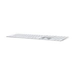 Apple Magic Keyboard connecté à un Mac, vue de dessus.