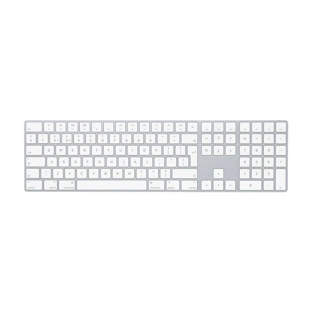Clavier Apple Magic Keyboard avec pavé numérique en aluminium, modèle QWERTY A1843.