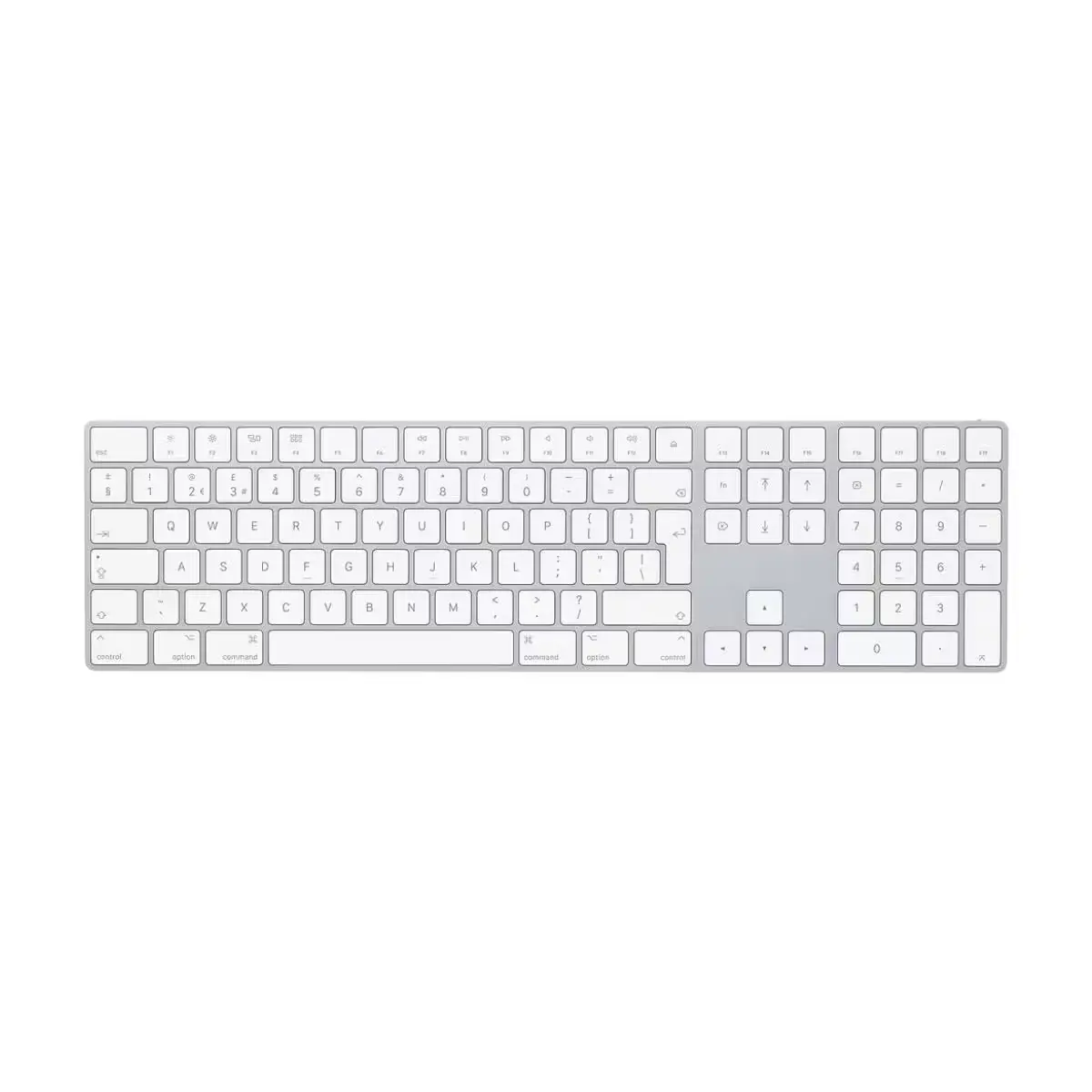 Clavier Apple Magic Keyboard avec pavé numérique en aluminium, modèle QWERTY A1843.