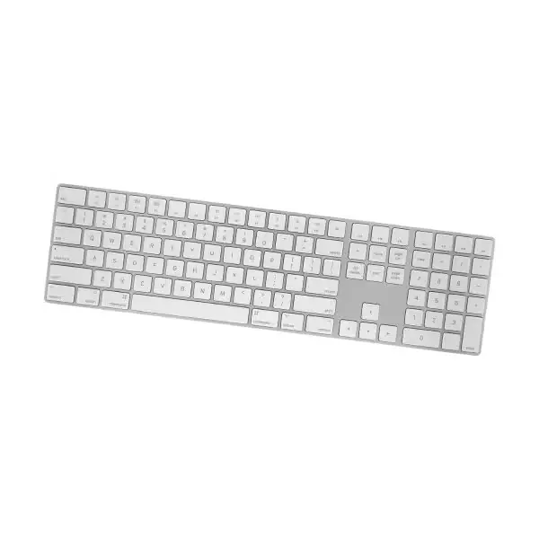 Vue latérale du Magic Keyboard Apple avec touches ciseaux.