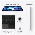 iPad Air 4 allumé avec une application de montage vidéo.