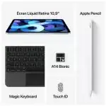 iPad Air 4 allumé avec une application de montage vidéo.