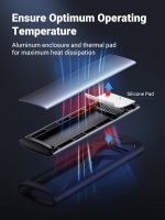 Boîtier SSD externe Ugreen NVMe compatible avec les SSD M.2 NVMe jusqu’à 2 To.