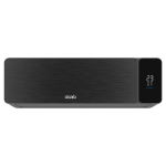 Climatiseur Split Mural Smart WIFI Inverter 24000 BTU installé sur un mur, couleur gris foncé.