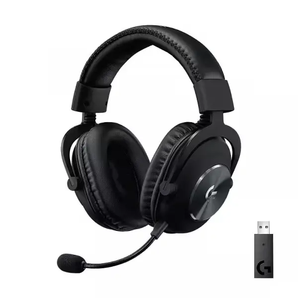 Casque Logitech G Pro X Wireless vu de côté.