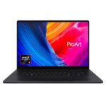 Vue avant du ASUS ProArt H7606W avec écran OLED lumineux