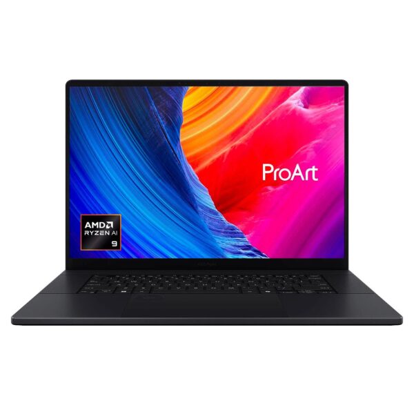 Vue avant du ASUS ProArt H7606W avec écran OLED lumineux