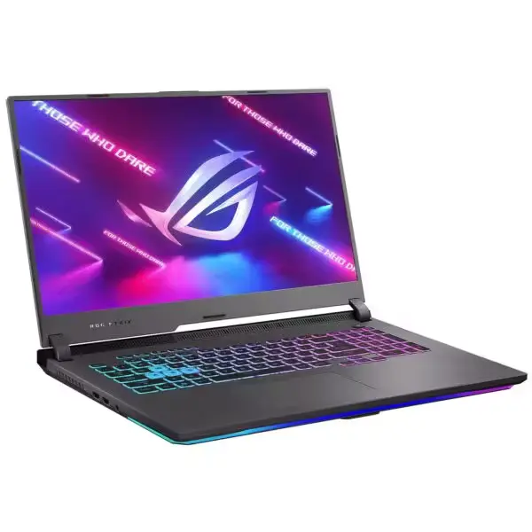 Vue de face du ASUS ROG STRIX G17 allumé
