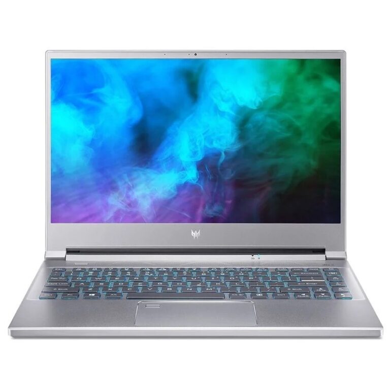 Vue avant du Acer Predator Triton 300 SE avec écran allumé