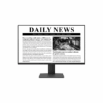 Moniteur BENQ GW2791 27″ vu sous un angle avec affichage large