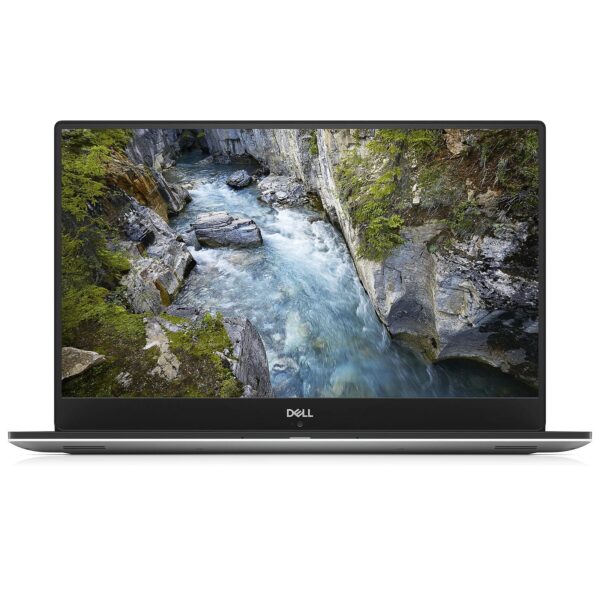 Vue avant du DELL XPS 9570 avec écran FHD allumé