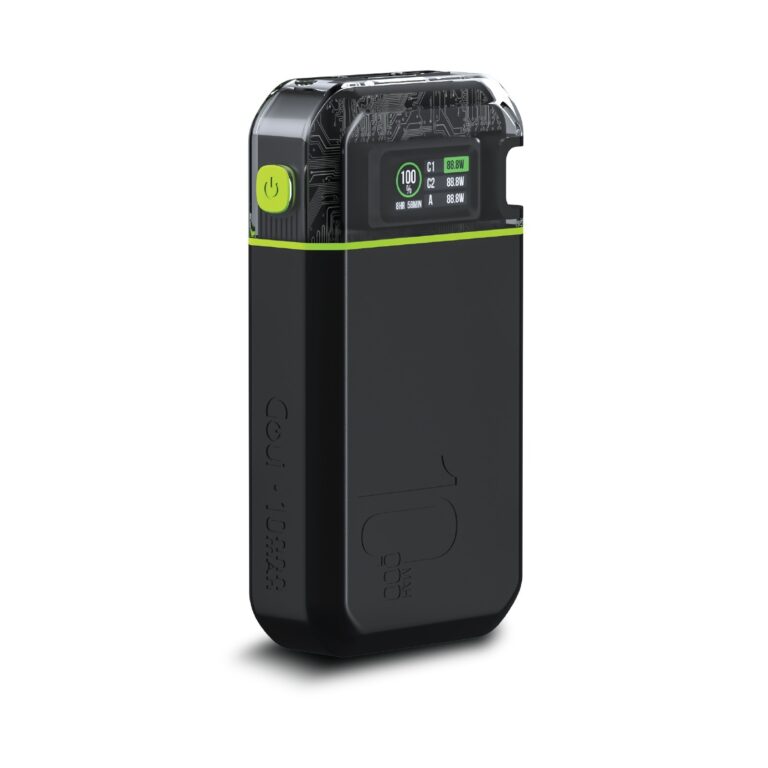 Vue avant de la GOUI Power Bank avec écran allumé