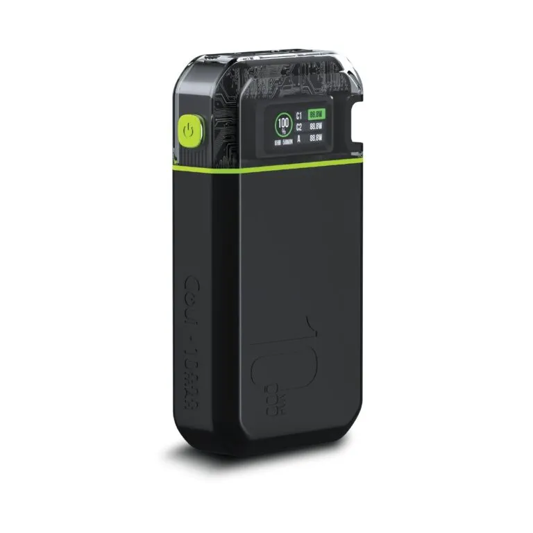 Vue avant de la GOUI Power Bank avec écran allumé
